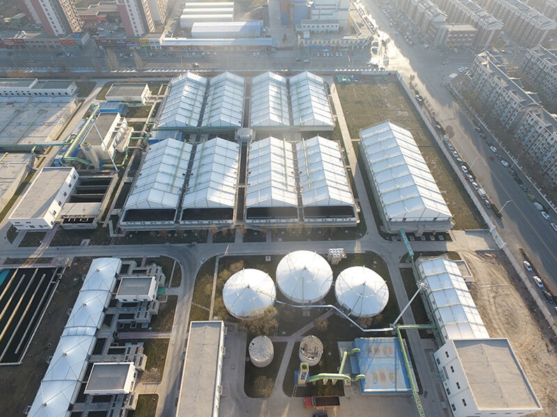 污水處理廠一期反吊膜加蓋密封工程
